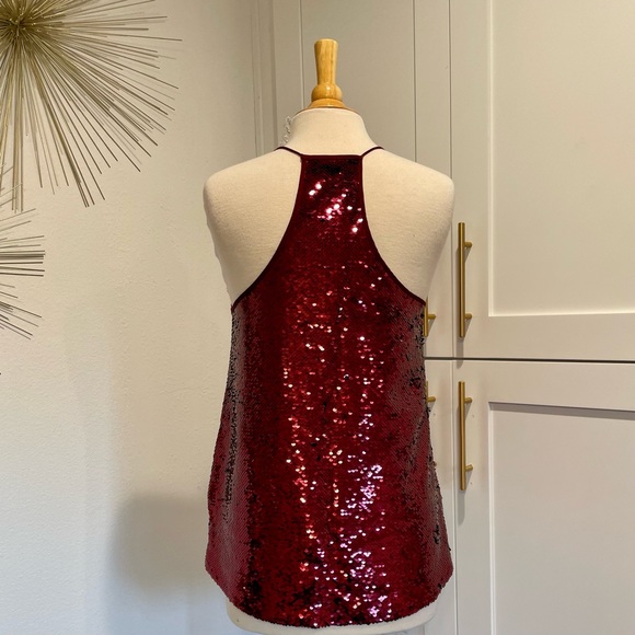 CAMI NYC The Racer Sequin Camisole Oxblood Size Large - Picture 7 of 12